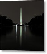 Washington Monument At Night Metal Print