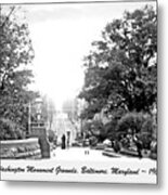 Washington Monument Grounds Baltimore 1900 Vintage Photograph Metal Print