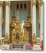 Wat Phrom Chariyawat Phra Ubosot Entrance Dthns0118 Metal Print