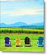 Watching The Grapes Grow Metal Print