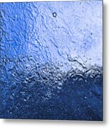 Water Abstraction - Blue Reflection Metal Print