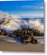 Water And Earth Collide Metal Print