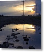 Water And Electricity Metal Print