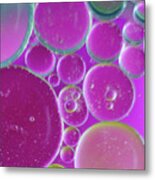 Water And Oil Bubbles Metal Print