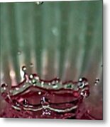 Water Drop Crown Metal Print