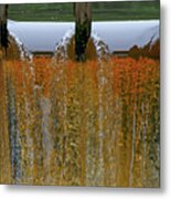 Water Fall At Grismill Pond Metal Print