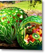 Water Melon Metal Print