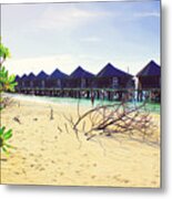 Water Villas Maldives Metal Print