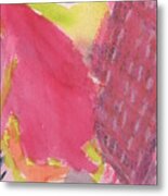 Watercolor Abstract - Pomegranate Metal Print