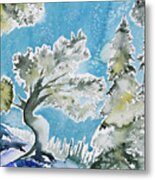 Watercolor - Limber Pine At Dream Lake Metal Print