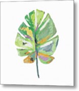 Watercolor Palm Leaf- Art By Linda Woods Metal Print