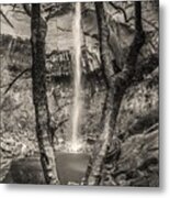 Waterfall At Upper Emerald Pool Metal Print