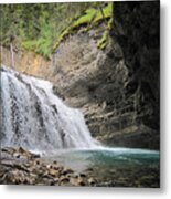 Waterfall In Banff National Park Metal Print