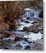Waterfall On Beautiful Boulder Creek Metal Print