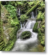 Waterfalls And Rapids On The White Opava Stream Metal Print
