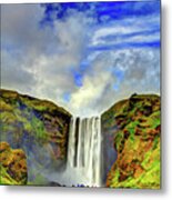 Watermall And Mist Metal Print