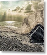 Waves And Rays Metal Print