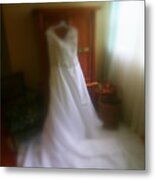 Wedding Dress In Waiting Metal Print
