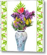 Wedding Vase With Bouquet Metal Print