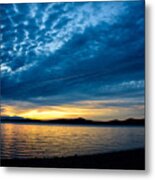 Welcome Beach Storm Sunset Metal Print