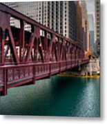 Well Street Bridge, Chicago Metal Print