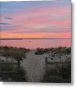 Wellfleet Harbor Sunset From Mayo Beach Metal Print