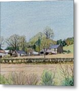 Welsh Hill Farm Painting Metal Print