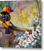 Western Tanager In Pear Metal Print