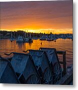 Wharf Sunset Metal Print