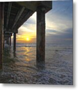 Where The Sand Meets The Surf Metal Print
