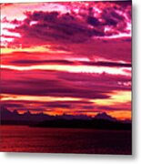 Whidbey Red Sky Morning Metal Print
