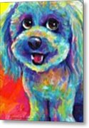 Whimsical Labradoodle Painting By Metal Print