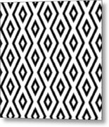 White And Black Pattern Metal Print