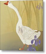 Chinese White Swan Goose Metal Print