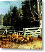 White Gate Metal Print