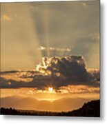 White Mountain Golden Sunrise. Metal Print