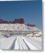 White Tracks Metal Print