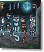 Whos Your Daddy Cat Painting Metal Print