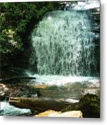 Wide Waterfall Georgia Mountains Metal Print