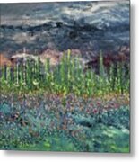 Wild Flowers On The Shore Metal Print
