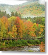 Wild River Bridge Metal Print