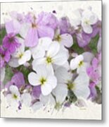 Watercolor Wildflowers Metal Print