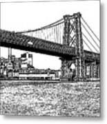 Williamsburg Bridge 1.1 - New York Metal Print