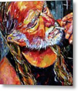 Willie Nelson Booger Red Metal Print