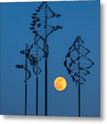 Wind Sculptures At Wilkeson Pointe Metal Print