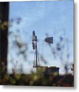 Windmill Country Landscape Metal Print