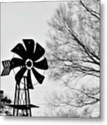 Windmill On The Farm Metal Print
