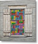 Window Quilt Metal Print