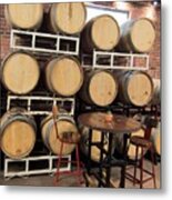 Wine Barrels 2 Metal Print