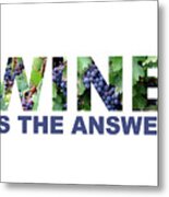 Wine Is The Answer Metal Print